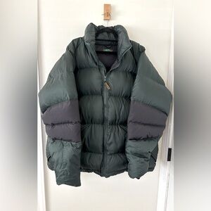 Vintage TerrAwear Goose Down Cold Outdoor Puffer Jacket  Hunter Green /Black XL